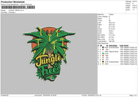 Jungle Trees Embroidery File 4 size