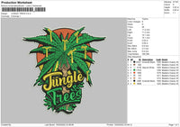 Jungle Trees Embroidery File 4 size