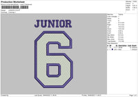 Junior 6 Embroidery File 6 sizes