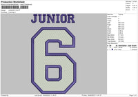 Junior 6 Embroidery File 6 sizes
