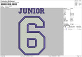 Junior 6 Embroidery File 6 sizes