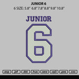 Junior 6 Embroidery File 6 sizes