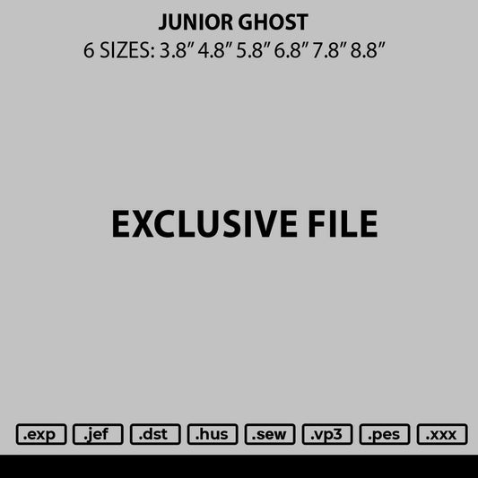 Junior Ghost Embroidery FIle 6 sizes