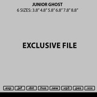 Junior Ghost Embroidery FIle 6 sizes