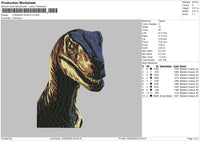 Dino 01 Embroidery File 6 sizes