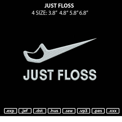 Just Floss Embroidery File 4 size