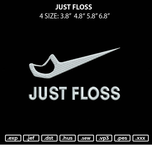 Just Floss Embroidery File 4 size