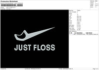 Just Floss Embroidery File 4 size