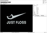 Just Floss Embroidery File 4 size