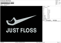 Just Floss Embroidery File 4 size