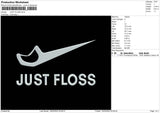 Just Floss Embroidery File 4 size