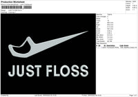 Just Floss Embroidery File 4 size
