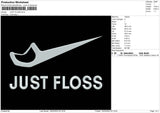 Just Floss Embroidery File 4 size