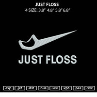 Just Floss Embroidery File 4 size