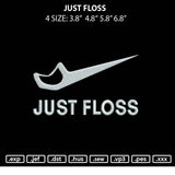 Just Floss Embroidery File 4 size