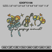 Goofy3108 Embroidery File 6 sizes