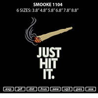 Smoke 1104 Embroidery File 6 sizes