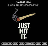 Smoke 1104 Embroidery File 6 sizes