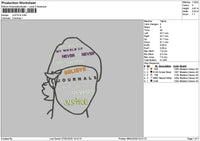 Justicetext 01 Embroidery File 6 sizes