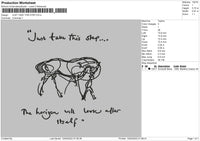 Just Take This Step Embroidery File 4 size