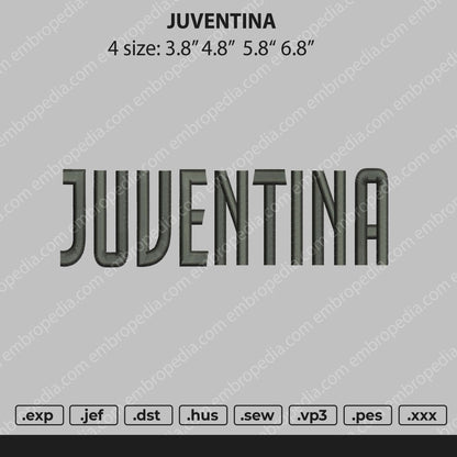 Juventina Embroidery File 4 size
