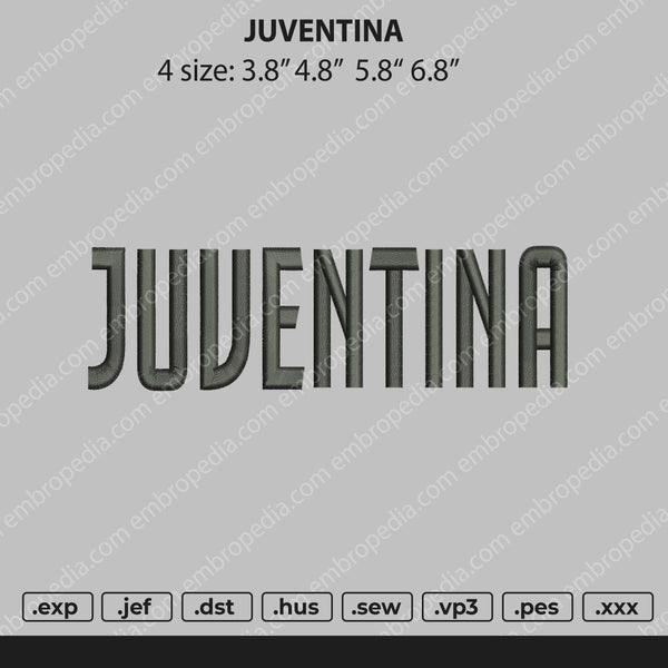 Juventina Embroidery File 4 size
