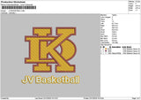 Basketball 2212 Embroidery File 6 sizes