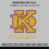 Basketball 2212 Embroidery File 6 sizes