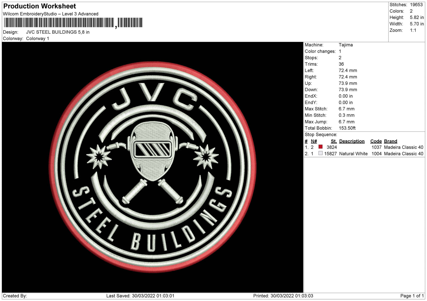 JVC Steel Buildings Embroidery File 4 size
