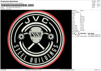 JVC Steel Buildings Embroidery File 4 size