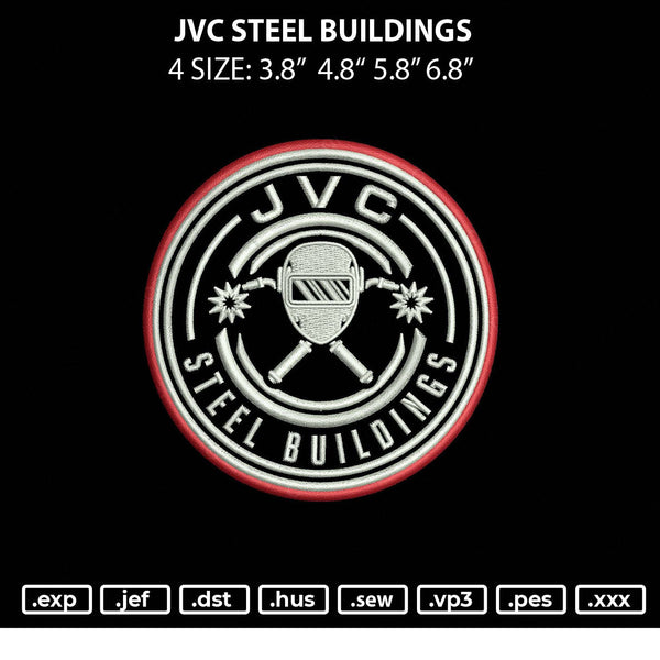JVC Steel Buildings Embroidery File 4 size