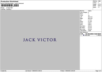Jacktext 01 Embroidery File 6 sizes