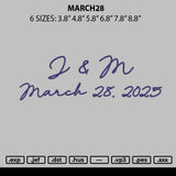 March28 Embroidery File 6 sizes