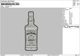 Jackbottle 001 Embroidery File 6 sizes
