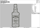 Jackbottle 001 Embroidery File 6 sizes
