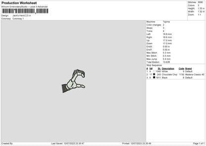 Jack Hand Embroidery File 6 sizes