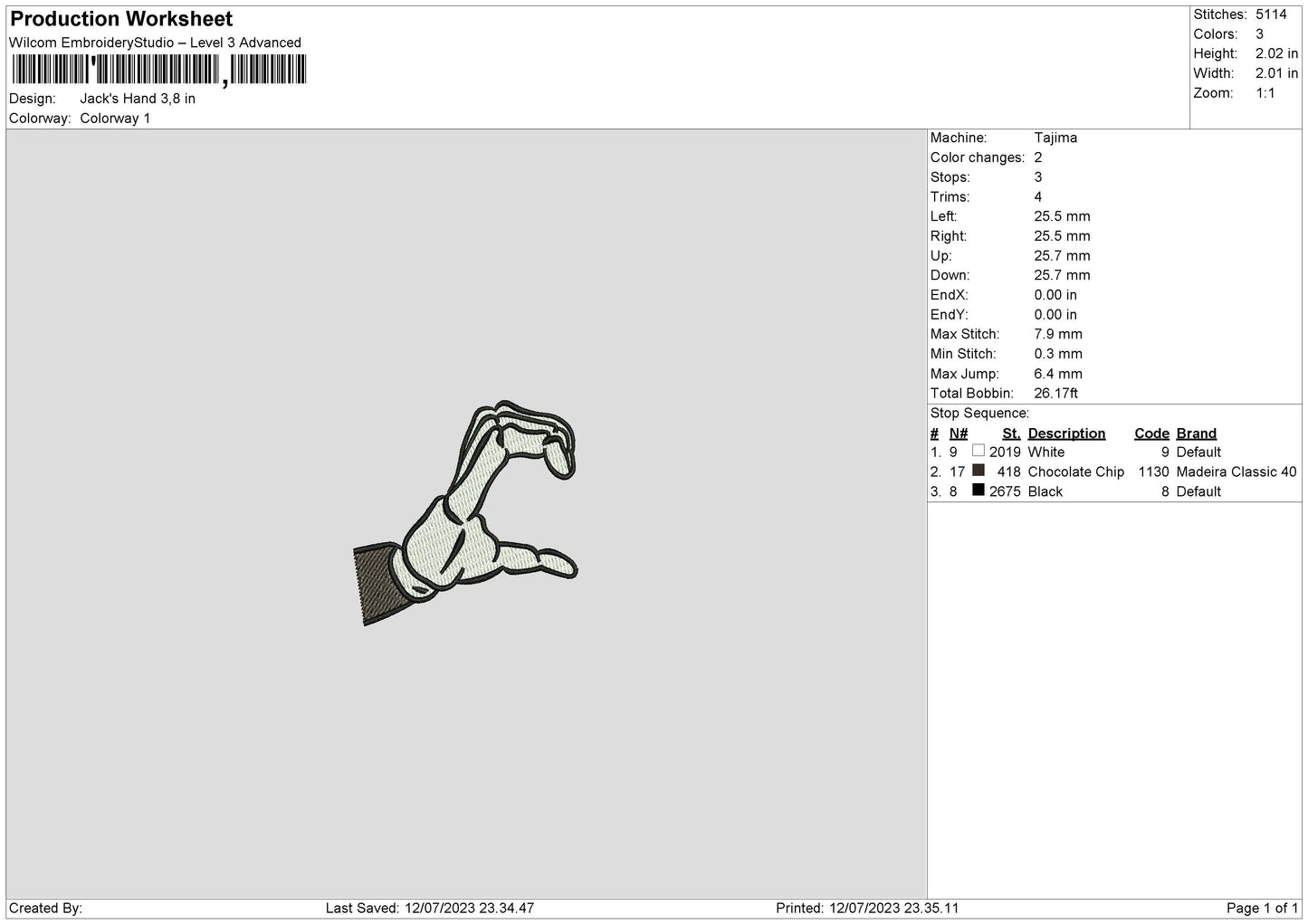 Jack Hand Embroidery File 6 sizes