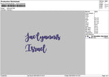 Jaeltext Embroidery File 6 sizes