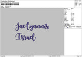 Jaeltext Embroidery File 6 sizes