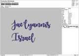 Jaeltext Embroidery File 6 sizes