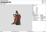 Jafar 01 Embroidery File 6 sizes