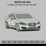 White Car 1906 Embroidery File 6 sizes