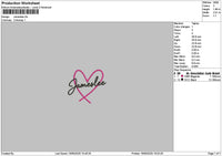 Jamesleetext Embroidery File 6 sizes
