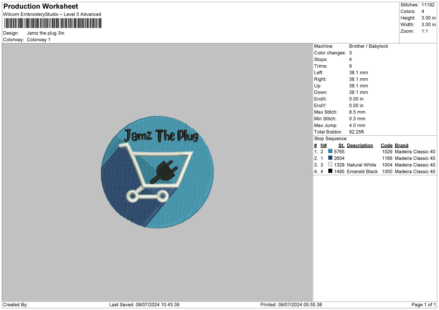 Jamzcircle Embroidery File 6 sizes