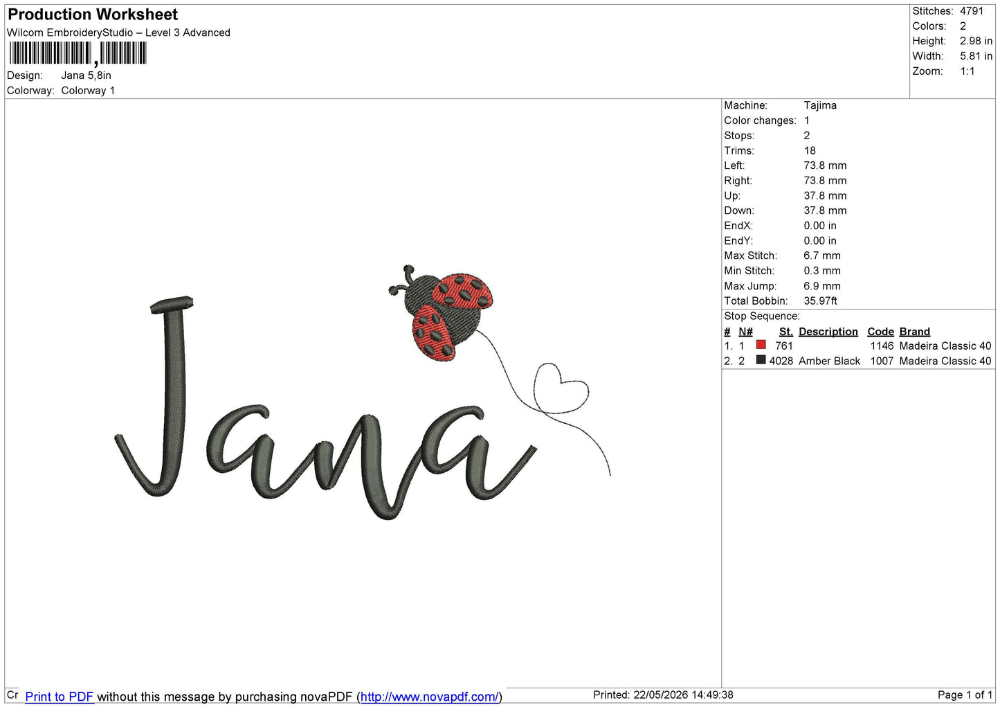 ALL NAMES Embroidery File 6 size