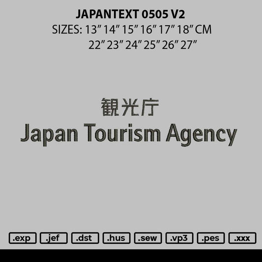 Japantext V2 Embroidery File 12 sizes