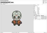 Jason Chibi Embroidery File 6 sizes