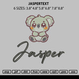 Jaspertext Embroidery File 6 sizes