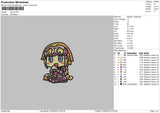 Character0705 Embroidery File 6 sizes