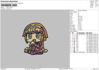 Character0705 Embroidery File 6 sizes